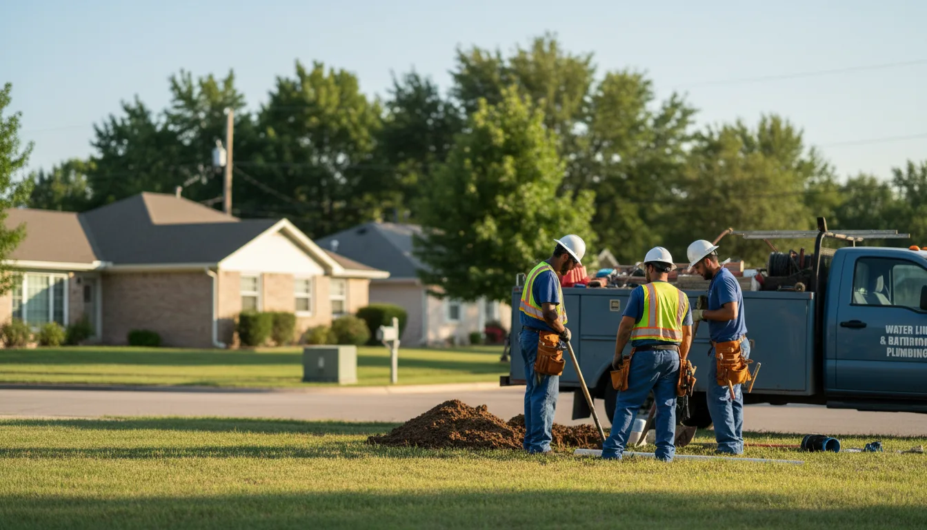 Residential water line and bathroom plumbing service in Oakfield, ME